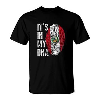 Its In My Dna Proudly Peruvian Peru Flag T-Shirt | Mazezy