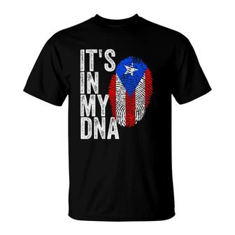 It's In My Dna Puerto Rico Flag Rican Pride Men Women Gift T-Shirt | Mazezy