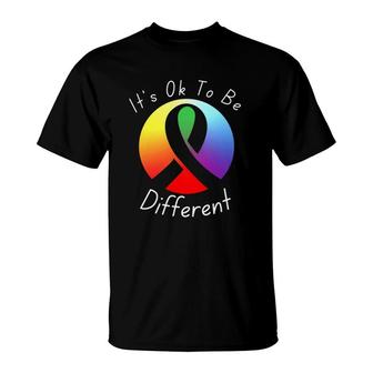 It's Ok To Be Different Cute Autism Awareness Gifts For Teachers And Students T-Shirt | Mazezy