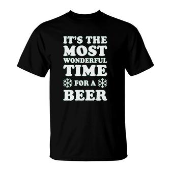 Its The Most Wonderful Time For A Beer T-Shirt | Mazezy UK