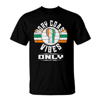 Ivory Coast Vibes Only With Côte D'ivoire Flag Raised Fist T-Shirt | Mazezy
