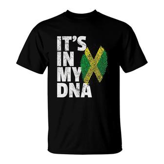 Jamaica Flag Jamaican Pride Dna T-Shirt | Mazezy