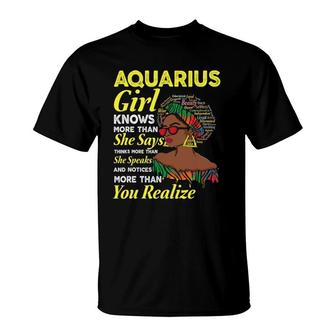 January And February Birthday Zodiac Sign Aquarius Queen T-Shirt | Mazezy