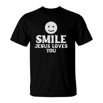 Jesus Loves Christ God Inspirational Christian Men Women T-Shirt | Mazezy