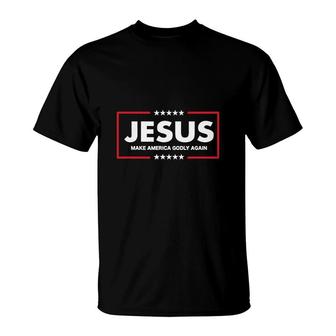 Jesus Make America Godly Again T-Shirt - Thegiftio UK
