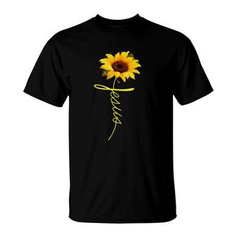 Jesus Sunflower Christian Gift T-Shirt
