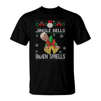 Jingle Bells Biden Smells Ugly Christmas Sweat T-Shirt | Mazezy