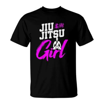 Jiu Jitsu Girl Brazilian Martial Art T-Shirt | Mazezy