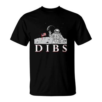 July 4Th Dibs Usa Flag On Moon Astronaut Space T-Shirt