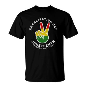 Juneteenth Vintage Emancipation Day Peace Black Pride T-Shirt | Mazezy