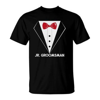 Junior Groomsman Wedding Party T-Shirt | Mazezy