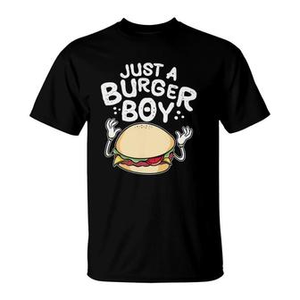 Just A Burger Boy, Hamburger Women And Cheeseburger Men T-Shirt | Mazezy UK