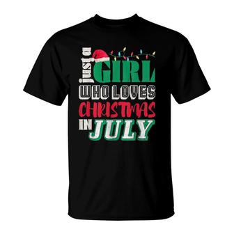 Just A Girl Who Loves Christmas Summer T-Shirt | Mazezy
