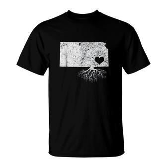 Kansas Roots I Love Kansas T-Shirt | Mazezy