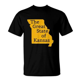 Kansas The Great State Of Kansas T-Shirt | Mazezy