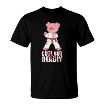 Karate Pig Taekwondo Martial Arts Hog Animal T-Shirt | Mazezy