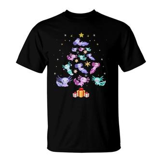 Kawaii Aquarium Mexican Fish Christmas Tree Axolotl T-Shirt | Mazezy