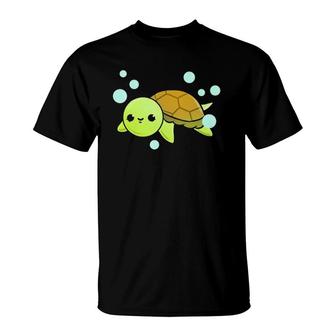 Kawaii Turtle Sea Turtle Lover Gift T-Shirt | Mazezy