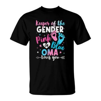 Keeper Of The Gender Oma Loves You Gender Reveal T-Shirt | Mazezy