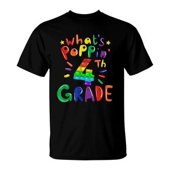 Kids 4Th Grade First Day Of School Pop It Push It Fidget T-Shirt | Mazezy