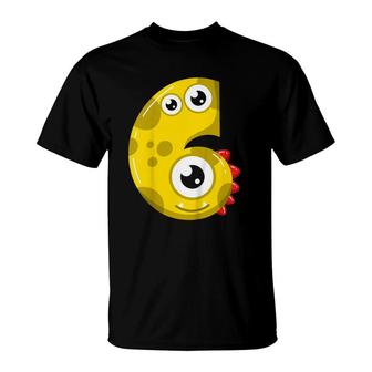 Kids 6Th Birthday Monsters Tee 6 Years Old Little Monster Gift T-Shirt | Mazezy DE