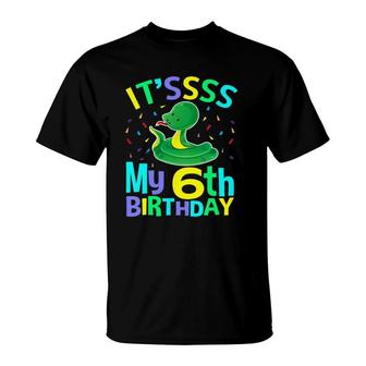 Kids 6Th Birthday Snake For 6 Years Old Boys Gifts I'm Six T-Shirt | Mazezy