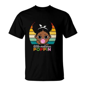 Kids Black History Melanin Poppin Juneteenth Hbcu Afro Girls T-Shirt | Mazezy