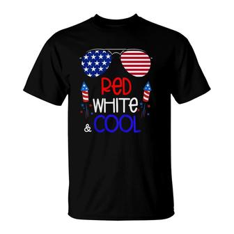 Kids Boys Kids 4Th Of July Red White And Cool Sunglasses Girls T-Shirt | Mazezy CA