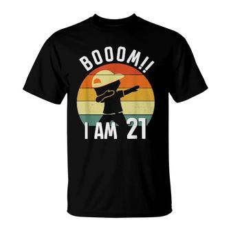 Kids Dabbing 21St Birthday 21 Years Old Vintage Outfit Boys T-Shirt | Mazezy DE