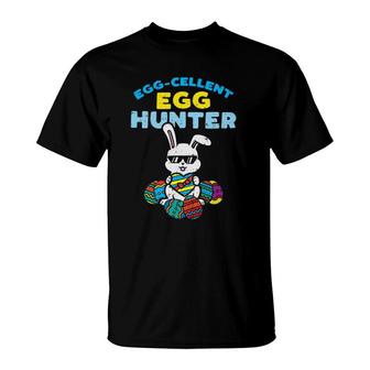 Kids Egg Cellent Egg Hunter Thug Bunny Cool Easter Boys Gift T-Shirt | Mazezy