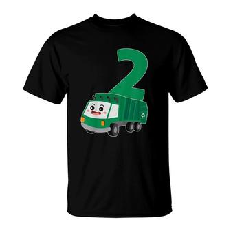 Kids Garbage Truck Second 2Nd 2 Birthday Party Gift T-Shirt | Mazezy
