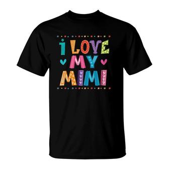 Kids Granddaughter I Love My Mimi T-Shirt | Mazezy