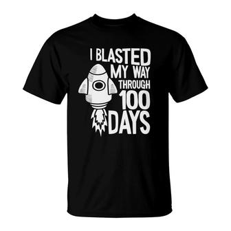 Kids I Blasted My Way Through 100 Days Of School 100Th Day Boys T-Shirt | Mazezy