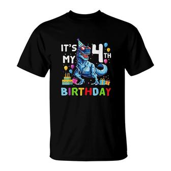 Kids Its My 4th Birthday Happy 4 Year T-Shirt - Seseable