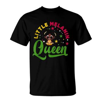Kids Little Melanin Afro American Black Girl T-Shirt | Mazezy UK
