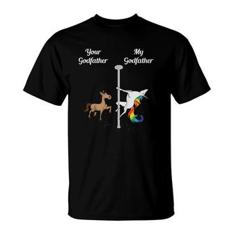 Kids Your Uncle My Godfather You Me Dancing Unicorn T-Shirt | Mazezy