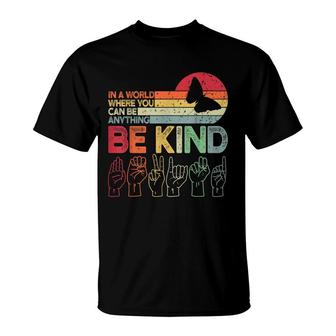 Be Kind Autism Awareness Asl Mom Teacher Kindness T-shirt - Thegiftio UK