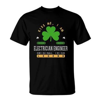Kiss Me I Am An Electrician Engineer T-Shirt | Mazezy