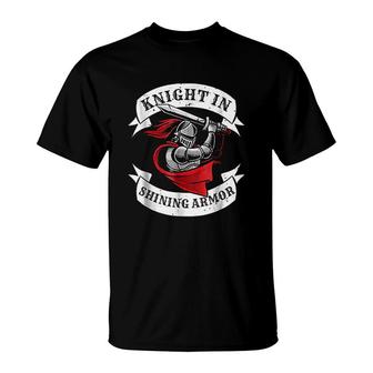 Knight In Shining Armor Templar Knight Sword T-Shirt - Thegiftio