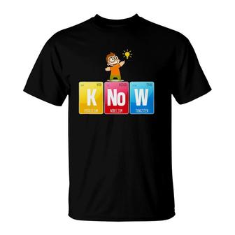 Know Cool Chemistry Periodic Table Element Kids Students T-Shirt | Mazezy