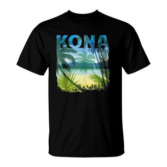 Kona Hawaii Beach Summer Matching Family Palms Tree T-Shirt | Mazezy