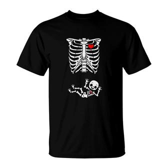 Ladies Baby Boy Skeleton Pregnant not Maternity Dt T-Shirt - Thegiftio UK
