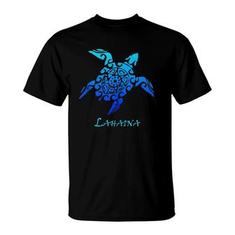 Lahaina Maui Tribal Turtle Polynesian Tattoo Style Gift T-Shirt | Mazezy CA