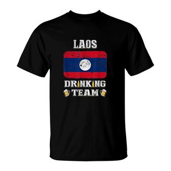 Laos Drinking Team Funny Beer T-Shirt | Mazezy UK