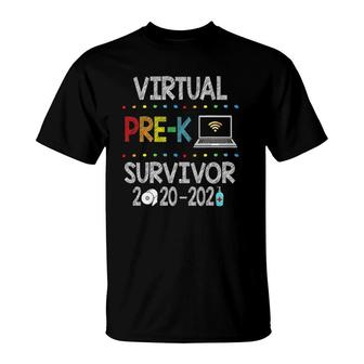Last Day Of School Virtual Pre-K Survivor 2020-2021 Ver2 T-Shirt | Mazezy