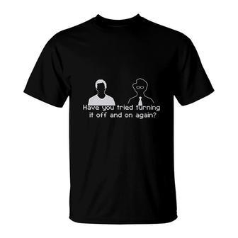 Laundry Turning It Off And On Again T-Shirt | Mazezy