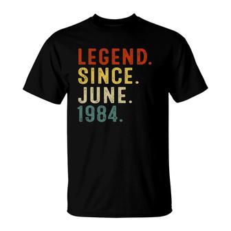 Legend Since June 1984 37Th Birthday Gift 37 Years Old Men T-Shirt | Mazezy