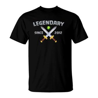 Legendary Since 2012 Clash Swords 9Th Birthday T-Shirt | Mazezy