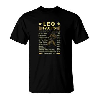 Leo Facts Zodiac T-Shirt | Mazezy