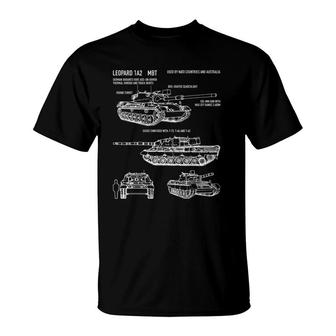 Leopard 1 A2 German Army Tank Mbt Blueprint Gift T-Shirt | Mazezy